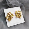 A pair of s925 silver needle geometric stud earrings
