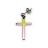 Color cross 4# earrings