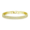 Triple row gold plated bracelet