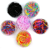 Children's disposable color rubber band baby does not hurt hair strong pull constantly small hair ring black head rope girls hair accessories