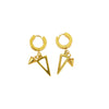 4×9 earrings gold