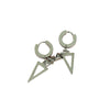 4×9 earrings steel color