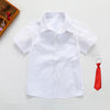 Pure white short sleeve + red tie / 100cm