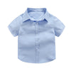 Pure blue short sleeve / 100cm