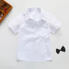 Pure white short sleeve + black bow tie / 100cm