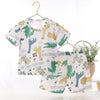 Short set net green crocodile / 80cm