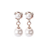 【m122】rose gold stud earrings