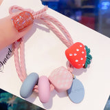 2020 new Hyuna net red Korean version girl big fruit tie hair rubber band baby high elastic hair rope hair accessories wholesale