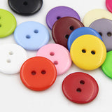 Colored round two-eye bread resin button children's handmade DIY button flower baby size button painting material
