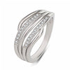 White diamond ring [white gold] / us size 6