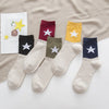Five-pointed star with 5 colors / nude socks with 5 colors