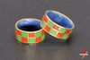 Checkered red and green