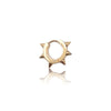 Gold earrings 4*9 hand polished