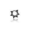 Black earrings 4*9 hand polished