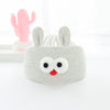 Gray empty hat with two ears and big eyes