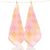 [double-layer color grid pink] pure cotton gauze / 26*25cm
