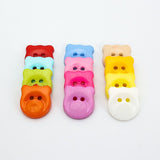 Manufactor spot color cartoon bear head resin button baby sweater shirt cute bear head button