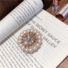 Gemstone stand - no. 7 full diamond pearl - gold base