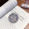 Gem holder-no.3 colorful full diamond-silver base
