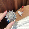 Gem holder - no. 6 flower long diamond - white