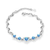Platinum plated copper/white diamond
