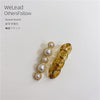 Tortoiseshell chain pearl barrette set