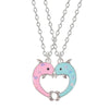 Heart whale necklace