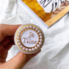Gold wire bracket - no. 16 pearl english - white