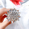 Gem holder - no. 6 flower long diamond - white