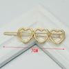 Three hearts side by side golden 18 / individually bagged frog clips