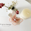3#orange pink butterfly hair clip