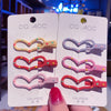 G3 spotted single heart hair clip 3-piece set mixed colors