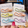 G13 single heart hair clip 3 pieces mixed color