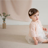 Ins baby cardigan thin coat Korean female baby princess hollow knit sweater sunscreen air-conditioning shirt spring and summer children