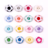 Resin rainbow color children's clothing plum blossom fashion button children's baby shirt sweater button DIY flower button
