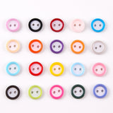 Resin color two-eye thin edge children's baby shirt button children's clothing rainbow color coat button DIY button