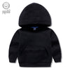 Black solid hoodie / 90cm