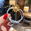 Yellow daisy hair tie