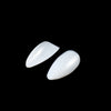 Milky white short water droplets