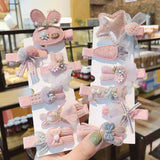 Children's hair clip 6-piece set seamless card hair Korean girl hair accessories net red princess cute baby small clip clip