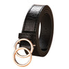 Black crocodile figure 8 buckle / 90cm-115cm