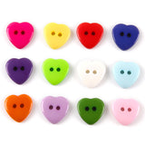 Resin color two-eye love children's shirt button colorful children's clothing baby peach heart sweater button DIY button