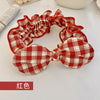 2#red plaid-bowknot headband