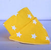 Five stars on yellow background
