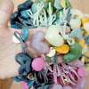 [no. 135 head rope] big peach heart gold slice 100/bundle
