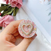 Rough flash bracket - no. 15 - hollow heart - pink