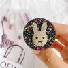 Rough flashing bracket - no. 4 round face rabbit - black