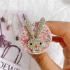 Rough flashing bracket - no. 7 long-eared rabbit - pink