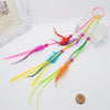Beaded feather hair ties bright colors