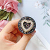 Thick flash bracket - no. 16 - hollow heart - black